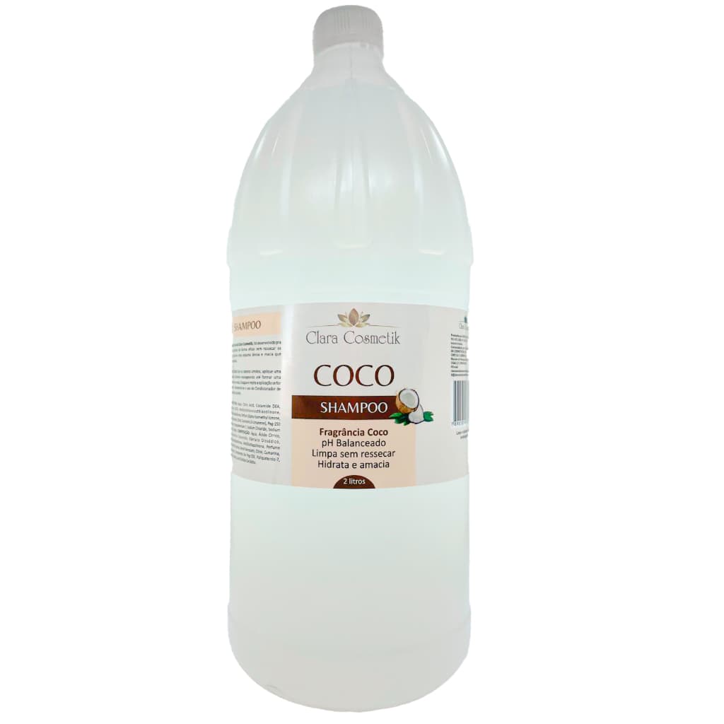 Shampoo Salão de Beleza Clara Cosmetik de Coco 2 Litros