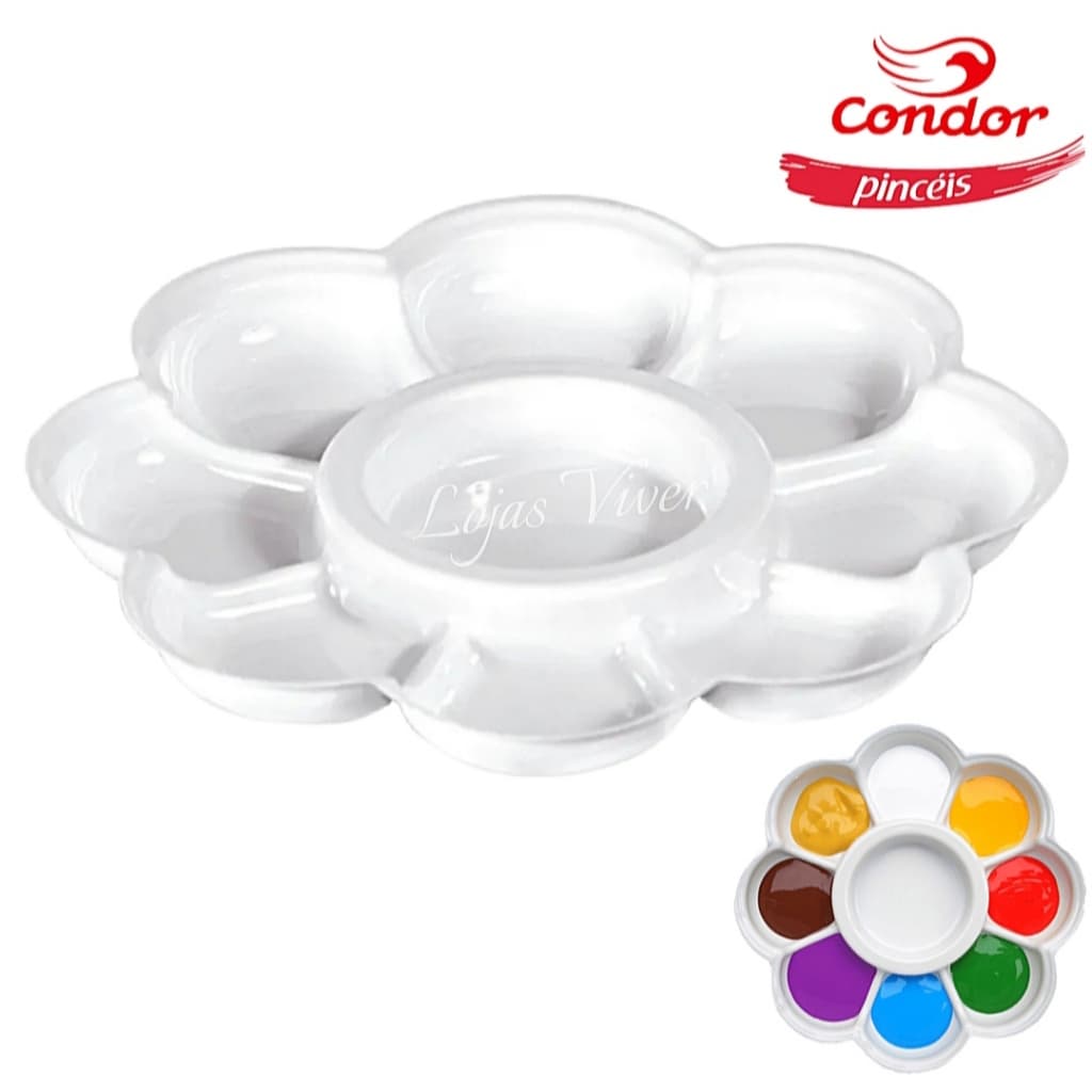 Paleta Pintura Godê Flor 8 Cavidades 561 - Condor