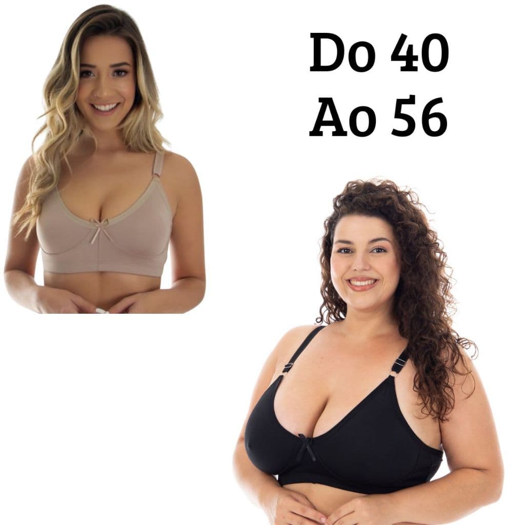 Sutiã  Normal e PLUS Size  Sem Bojo Reforçado de Sustentação Promoção - Sutia N/P