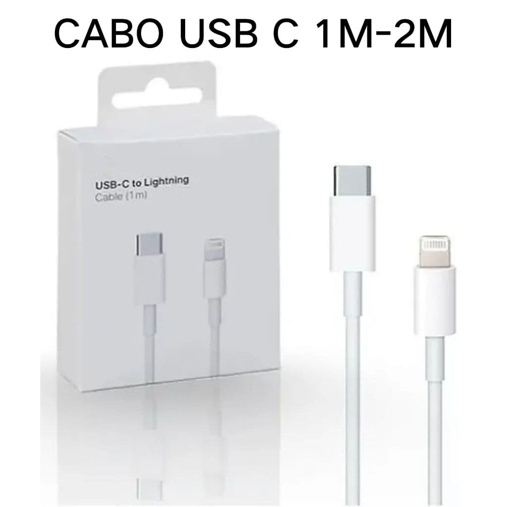 Cabo Para iPhone 20W Turbo 1M/2M PD Apple Lightning Tipo C Usb-c ipad Macbook