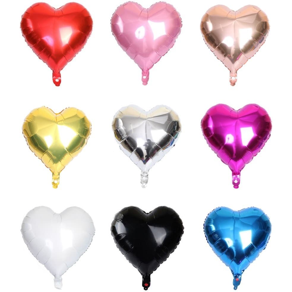 Balão Coração Metalizado 10 Polegadas 22cm