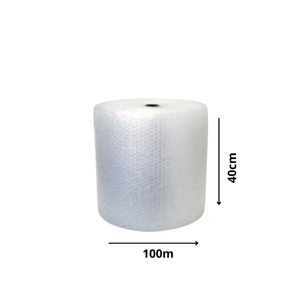 Bobina Plástico Bolha 40cm x 100m embalar proteger segurança mudanças
