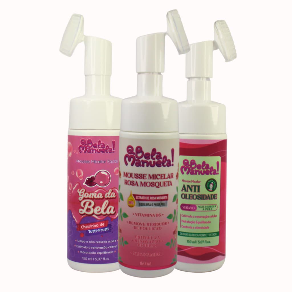 Mousse Micelar Limpeza Facial Q Bela Manuela!