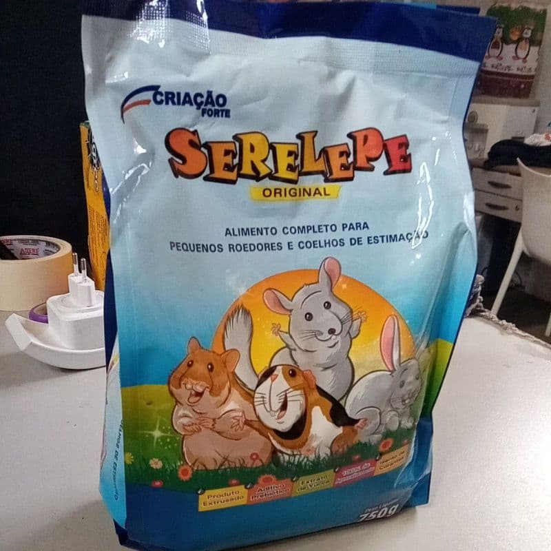 Serelepe 750gr Ração Porquinho da índia Hamster Coelho