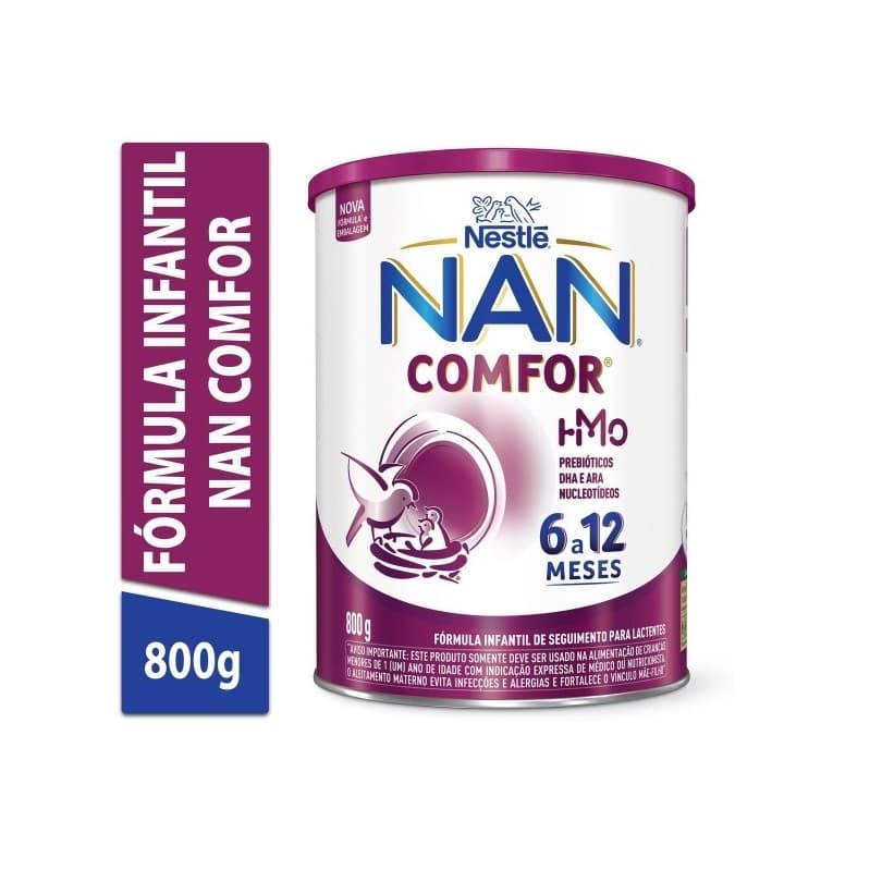 Fórmula Infantil Nestlé NAN Comfor 6 a 12 Meses Lata De 800g