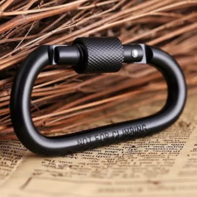 Mosquetão Trava Rosca De Alumínio