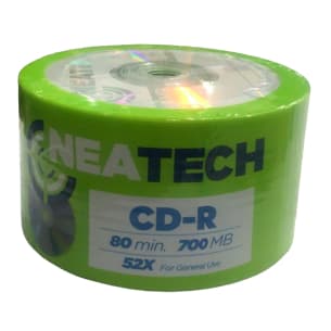 CD-R Neatech 700mb 52x 80min Pack Com 50 Unidades