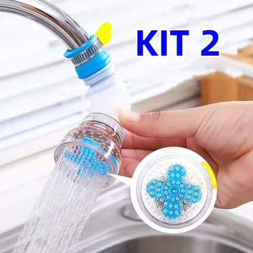 2Kit  Bico Chuveirinho Arejador Para Torneira Cozinha Com Filtro,Adaptador De Torneira