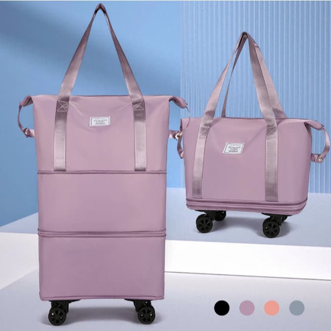 Bolsa De Viagem Feminina Multifuncional Mala Dobrável De Grande Capacidade Impermeável com Rodinhas