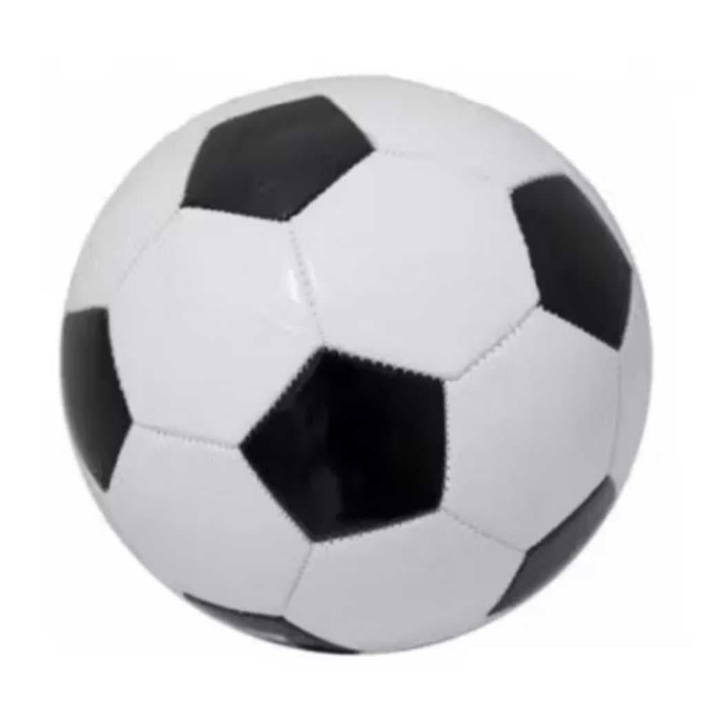 Bola de Futebol Branca e Preta de Couro N 5