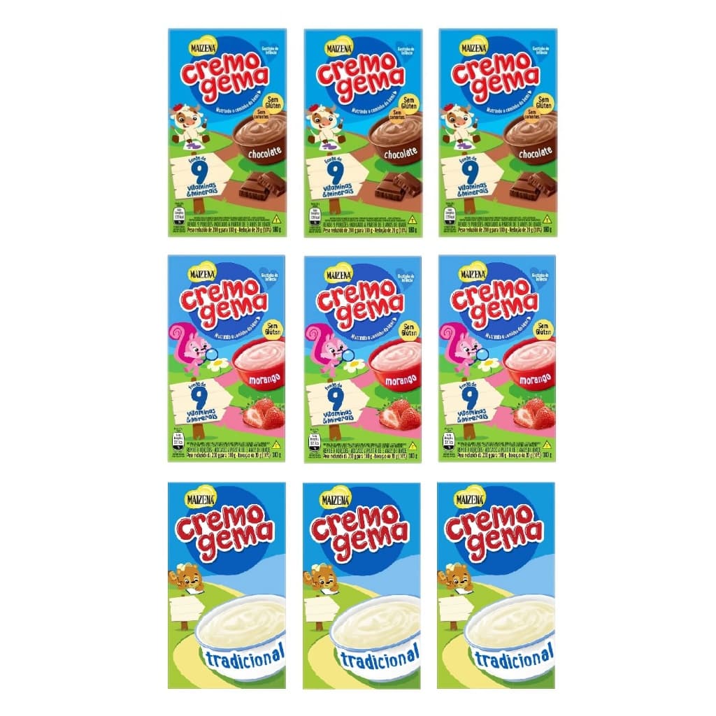 Kit Com 3 Unidade Maizena Cremogema 180g