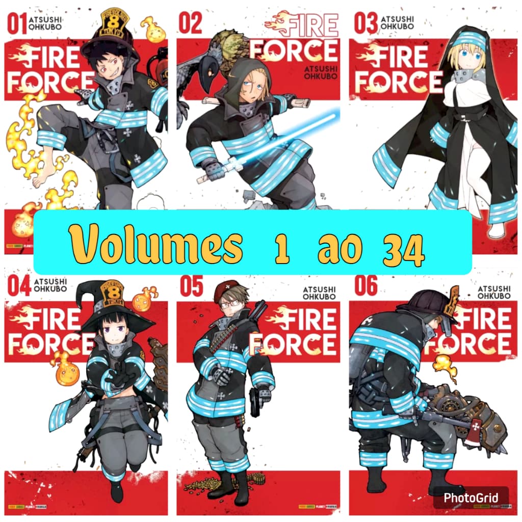 FIRE FORCE Mangá Volumes 1 ao 34 Novo Lacrado