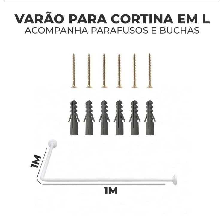 Suporte Box ALUMINIO  Banheiro  Varão Tubo Parede Curvo