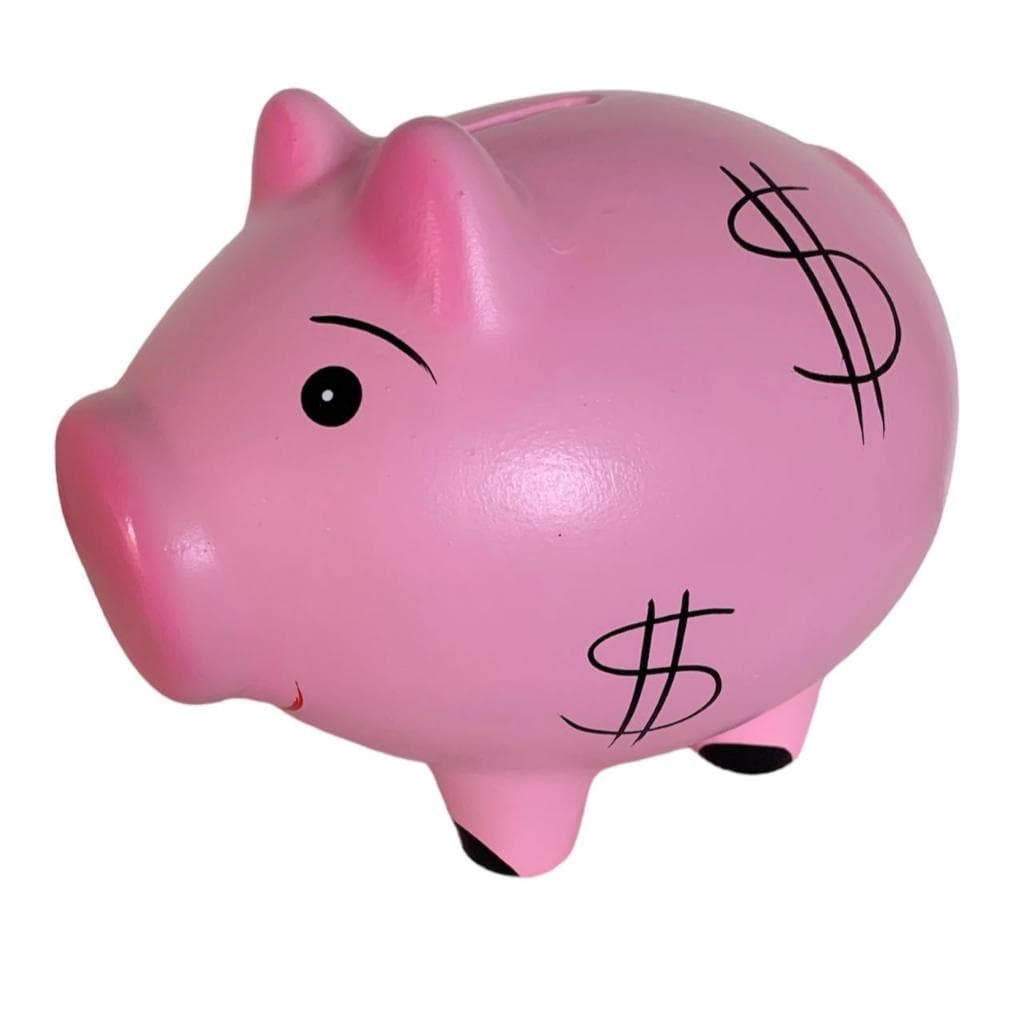 Porco cofre cofrinho colorido bolinha porta moedas e notas em cerâmica - Presentes, decoração, lembrancinha fofa