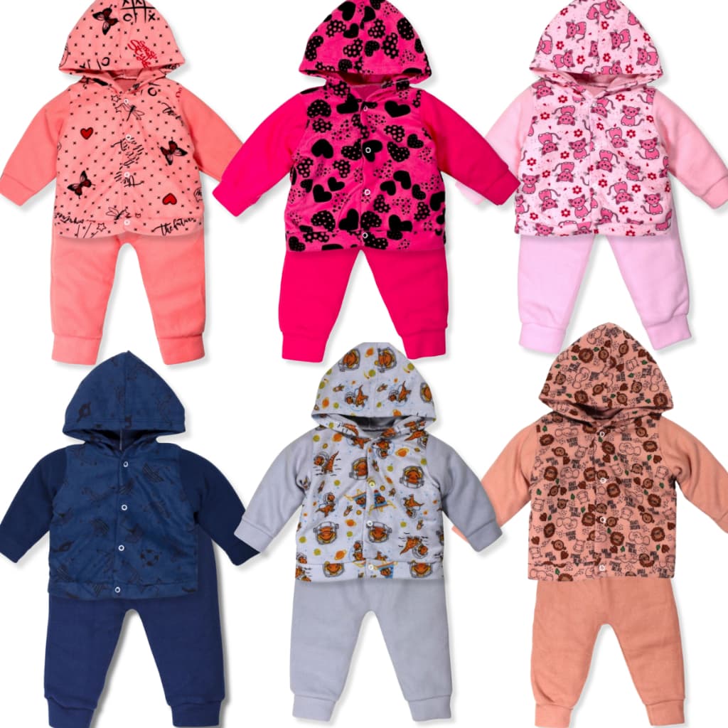 Kit 3 Conjunto Soft Infantil Inverno Bebe Roupa Frio P Ao G