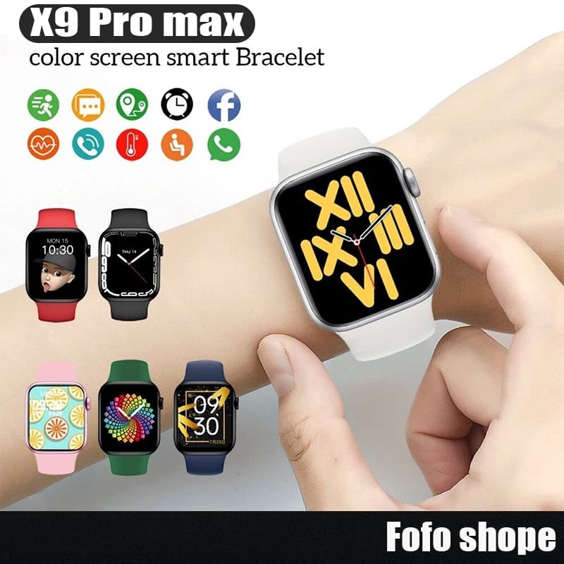 Smartwatch X9 Pro Max Série 9 relógio inteligente 45mm Tela 2´30 Faz e Recebe Ligações IWO 13 14