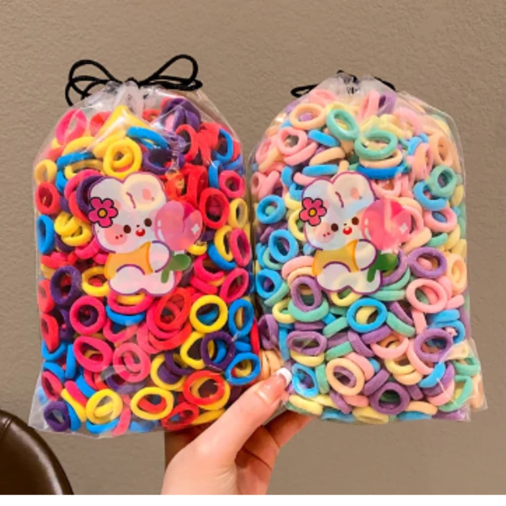 KIT 360/120/90/60 Peças Mini Rabicó Xuxinha De Cabelo Meia De Seda Pacotão Laços De Cabelo De Bebê