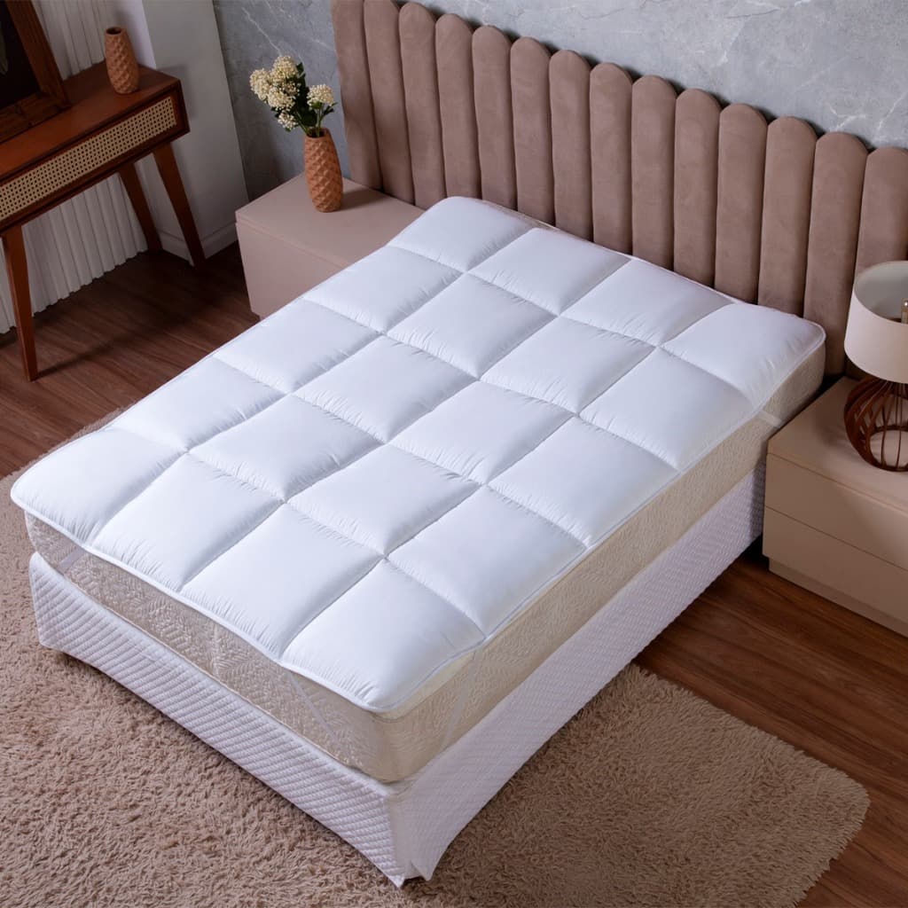 Protetor De Colchão Pillow Top Cama Box e Normal Casal Queen King