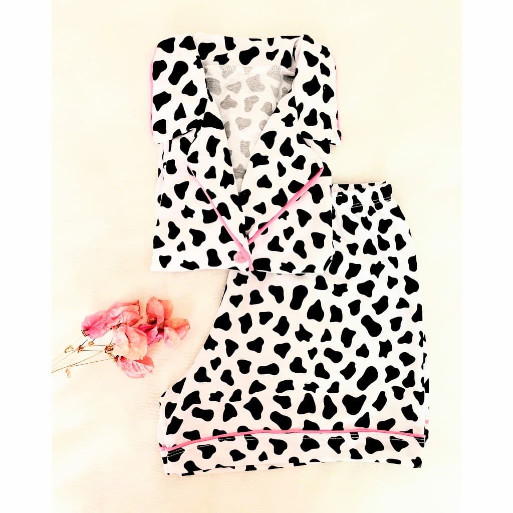pijama Feminino short doll blogueirinha americano estampas botão gestante amamentaçao