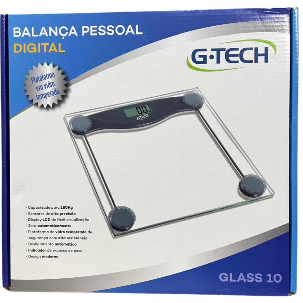 Balança corporal digital G-Tech Glass até 180kg ORIGINAL