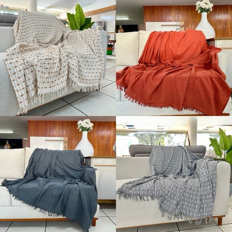 Manta para Sofá Capa Protetora 2,40 x 1,80 Gigante 100% Algodão Cama Decorativa Colcha Coberta