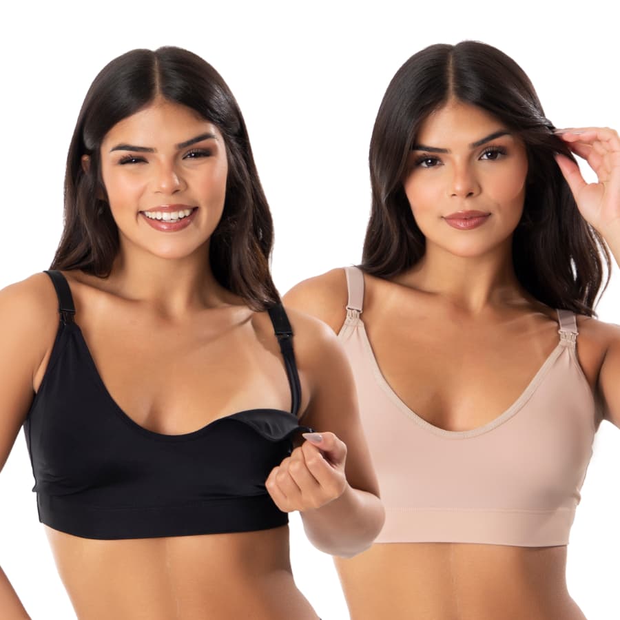 KIT 3 Sutiãs Reforçado Top Amamentação  Sutian Gestante Pós Parto Confortável Grávida Maternidade Soutien