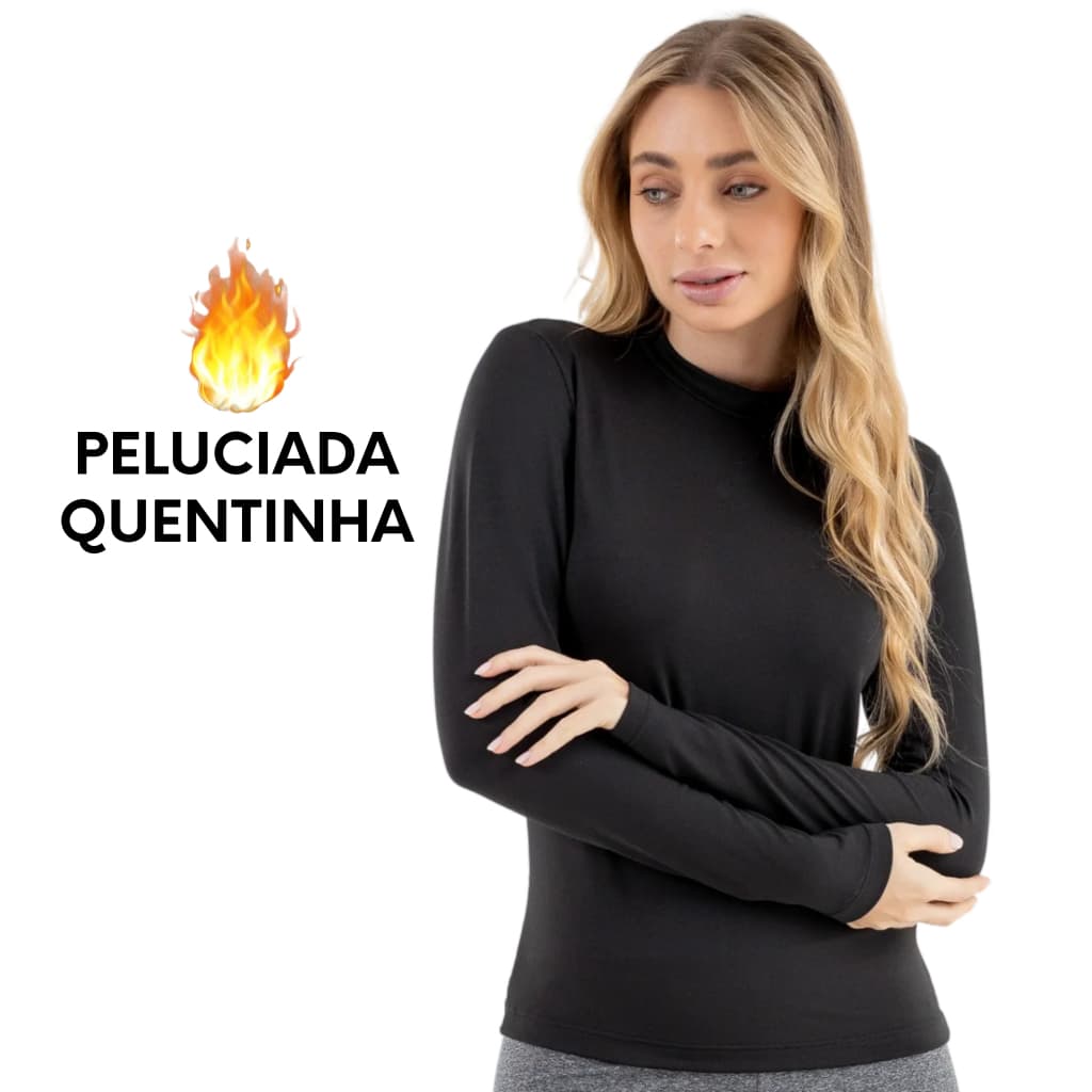Blusa Feminina Segunda Pele Térmica Peluciada