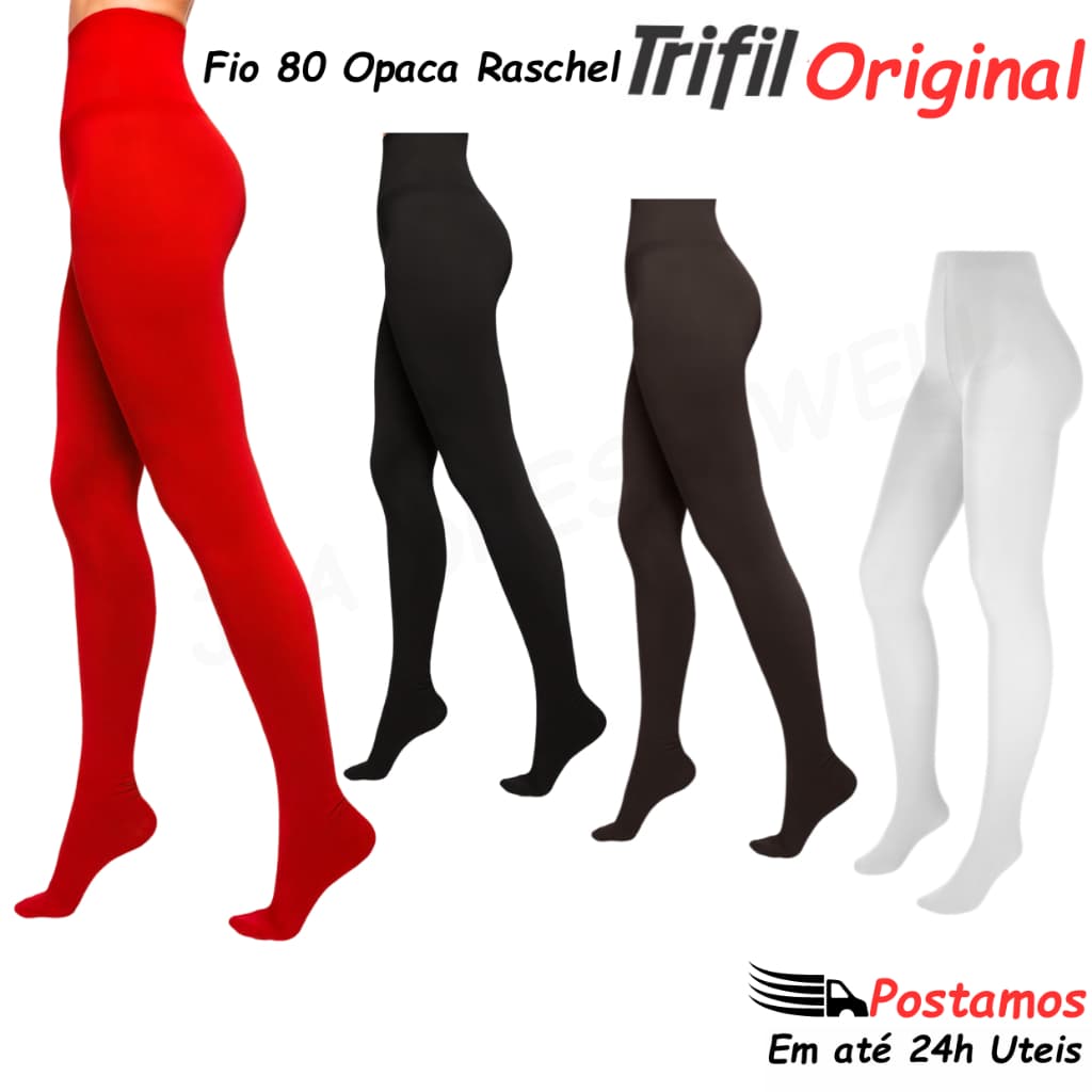 Meia Calça Fio 80 Opaca Raschel Trifil Elegante Inverno Durabilidade e Conforto Alta Qualidade