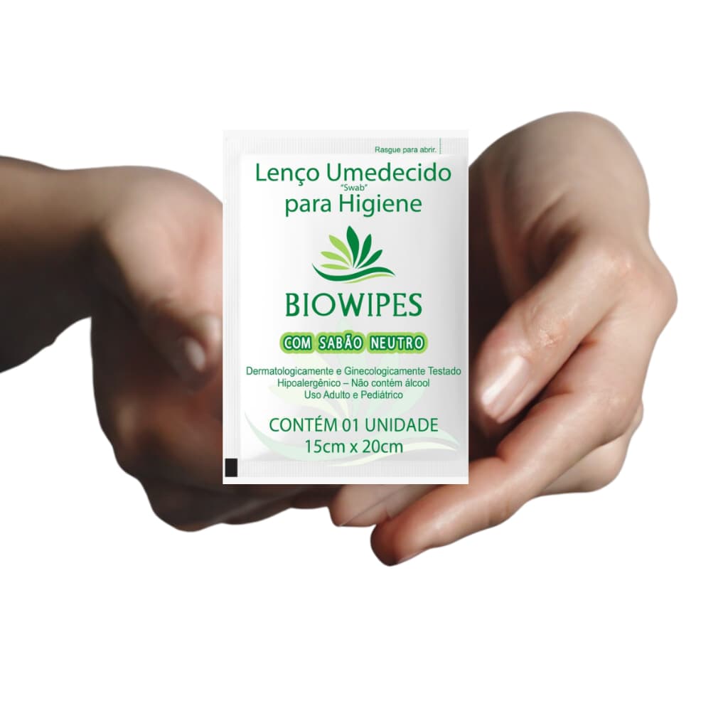 50 Lenço Toalha Umedecido Higiene Intima Sabão Neutro Mulher moderna  adulto infantil  Biowipes