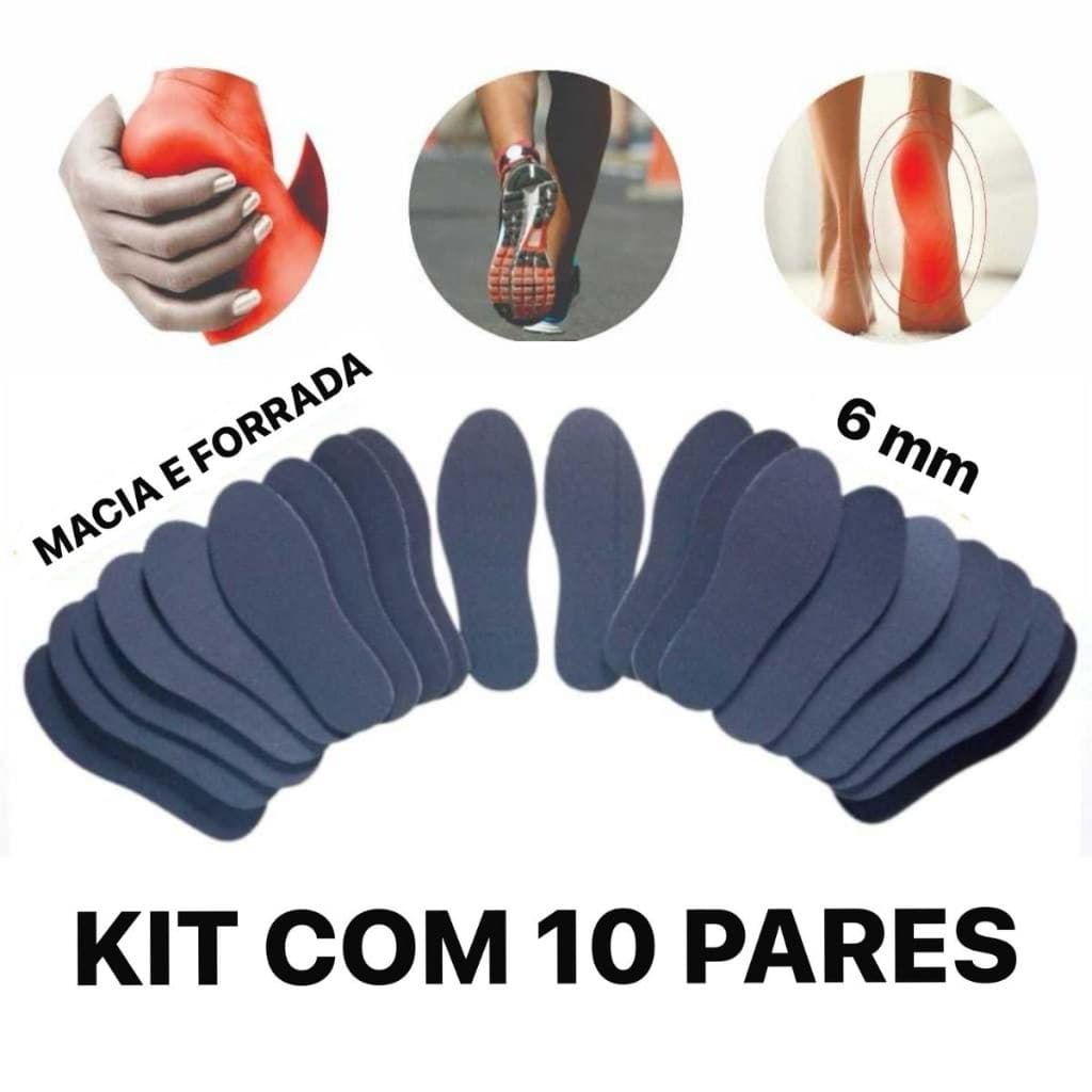 KIT PALMILHA ANTI-STRESS EM EVA 6 MM MACIA, PARA TÊNIS, SAPATO,BOTA,CHUTEIRA,SAPATILHA,ORIGINAL