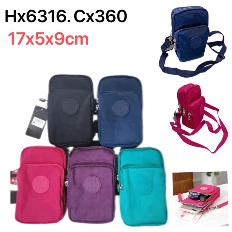 Bolsa Transversal Porta Cartão Celular Moeda Viagen Feminina Crossbody 6316