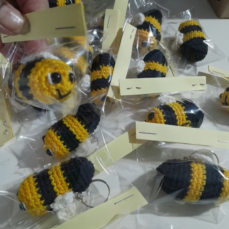 lembrancinha, 10 chaveiros abelhas amigurumis