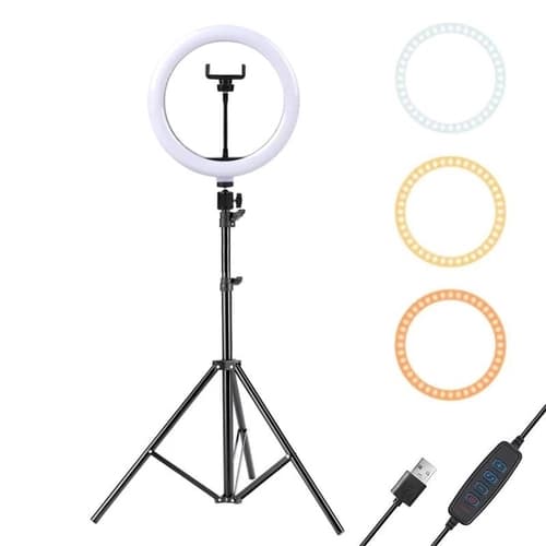 Iluminador LED Ring Light 12 Polegadas Para Vídeos e Fotos Iluminação Ring Led