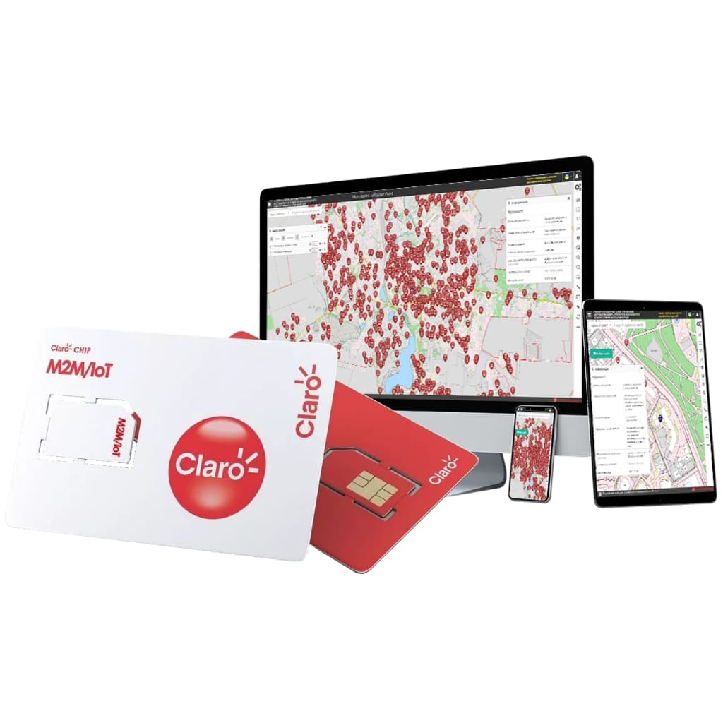 M2M-Claro - Funciona somente em rastreador, maquina de cartão e central de alarme.