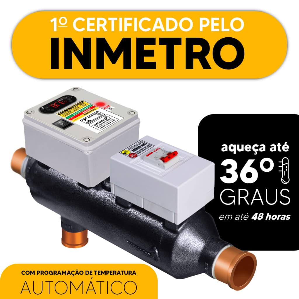 Aquecedor Automático Elétrico Para Piscinas 60 Mil Litros