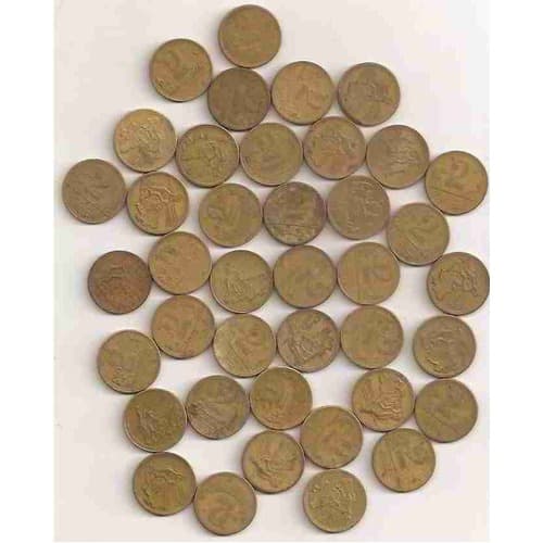 20 moedas de 2 cruzeiros bronze aluminio pra fazer aliança