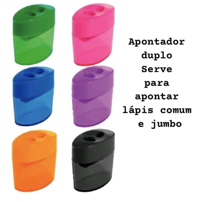 Apontador duplo ( serve para lápis comum e Jumbo)
