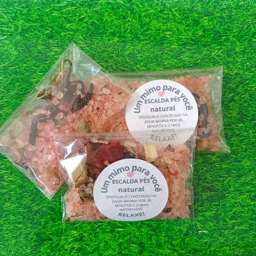 mimo para cliente Kit 10/ 20/ 30/50 saquinhos de Escalda-Pés - Mimo para Clientes lindos