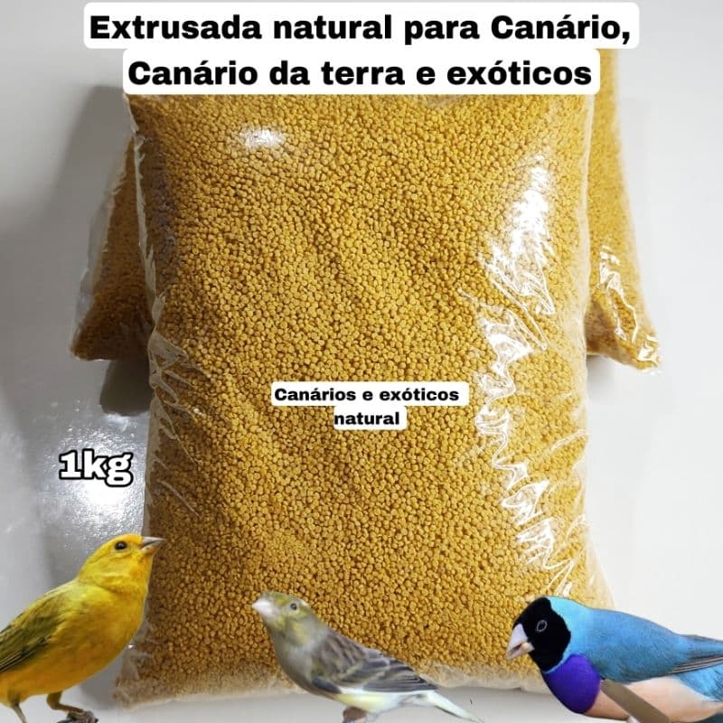 Extrusada Natural Canários e Exóticos (1Kg)