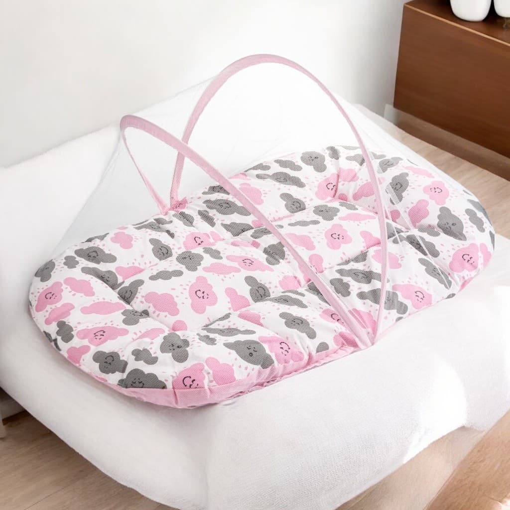 Berço de Bebê Portátil Com Mosquiteiro Menino e Menina - Várias Estampas