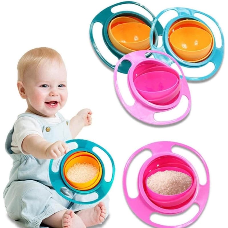 Potinho Pratinho Mágico Giratório 360° Infantil Gyro Bowl Bebe