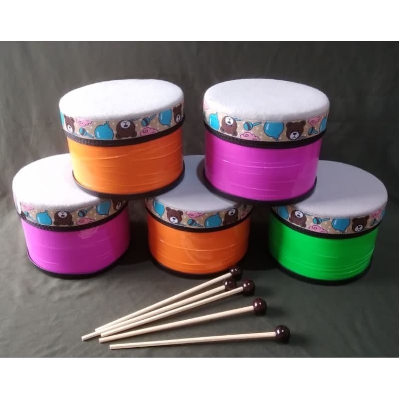 Tambor Achatado Cada - com baqueta.