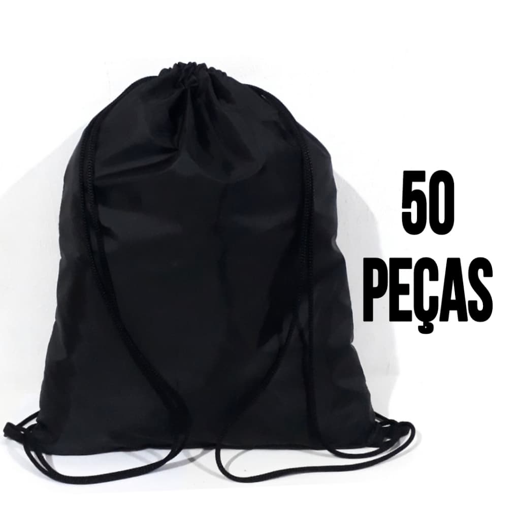 50 Mochilas de Saco Esporte Academia Chuteira Roupas Raquete