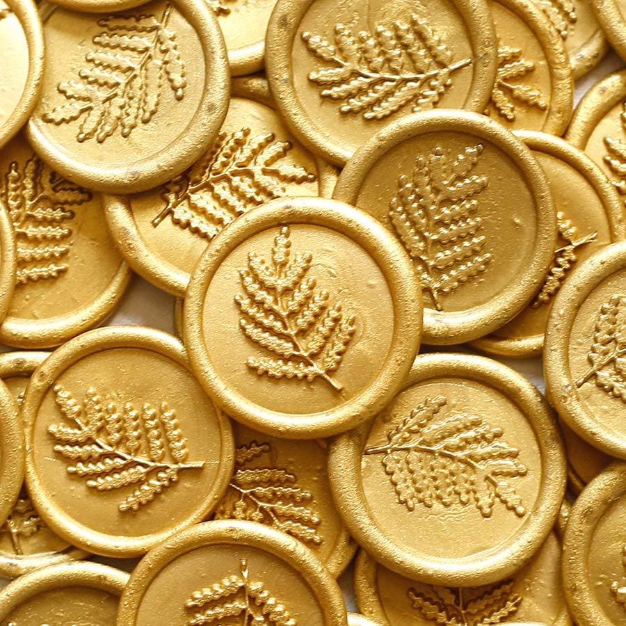 Lacre de cera Dourado Pronta Entrega c/ dupla face - escolha o desenho