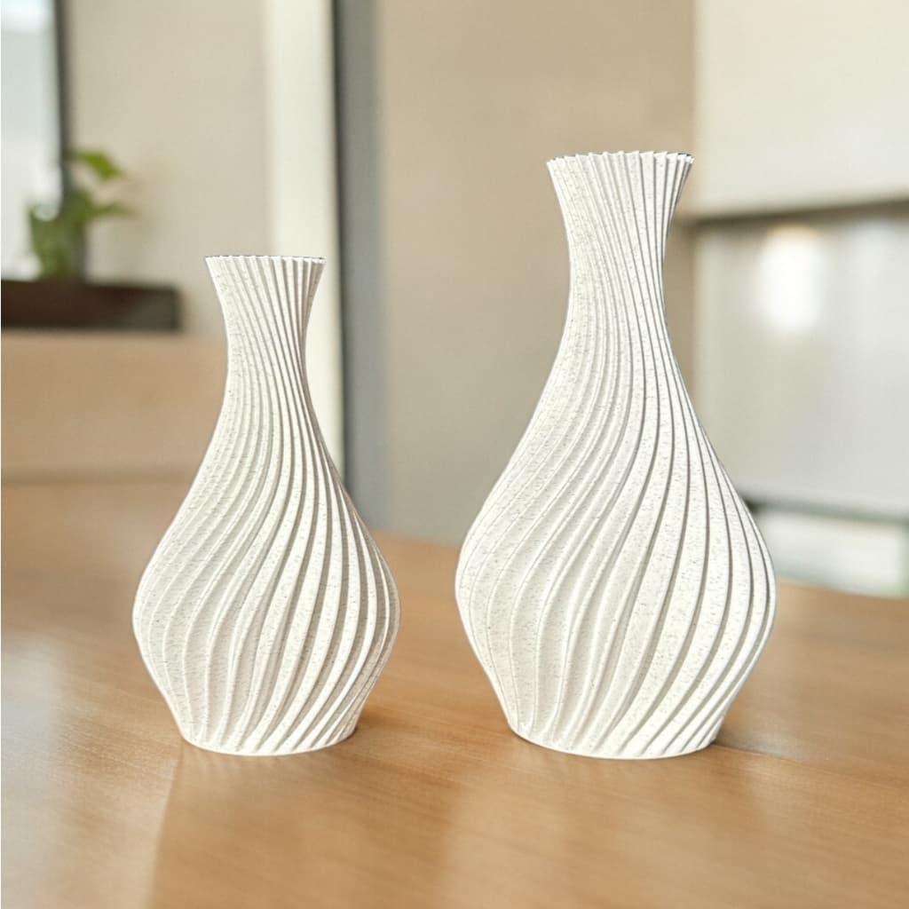 Kit 2 Vasos Decorativos em Espiral  - Varias Cores