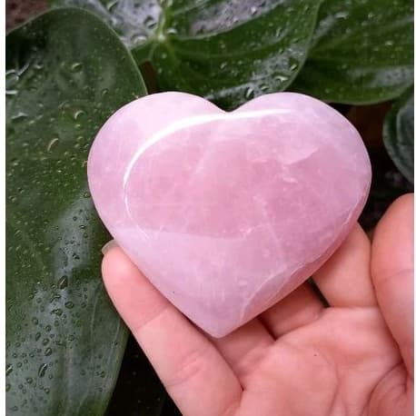 Coração de Quartzo Rosa Autêntico - Cristal Natural Lapidado, Pedra Decorativa de Alta Qualidade