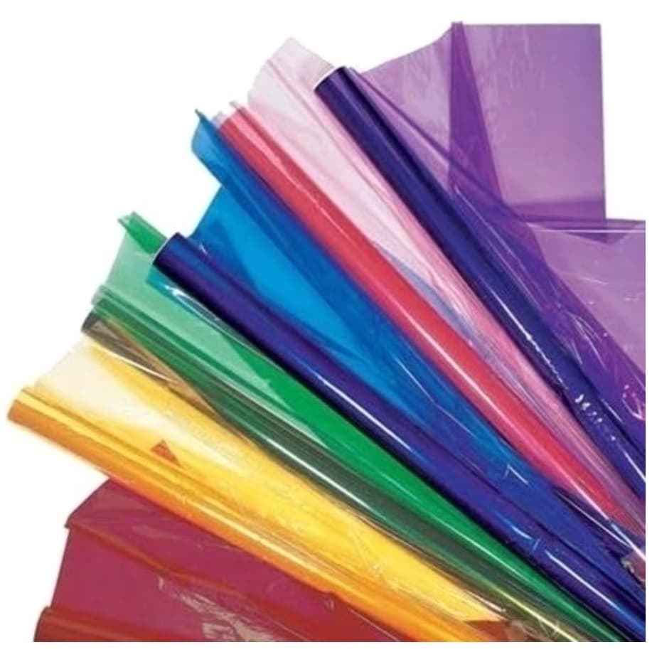 Papel Celofane (Bopp) - Colorido C/10 fls - 100 cm x 80 cm