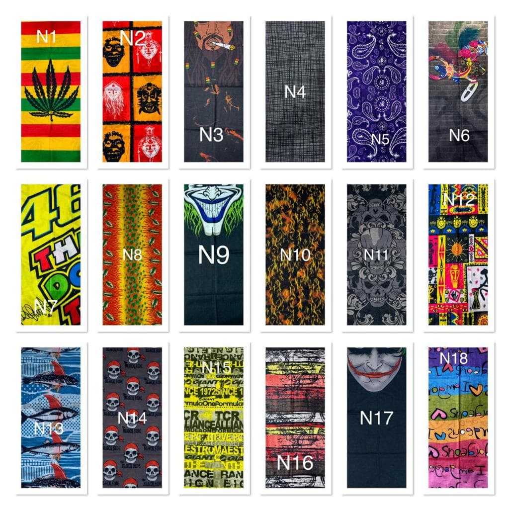 Tubular Bandana Estampada Para Esporte Caminhada Bike Moto E Pesca Multiuso Proteção Verão