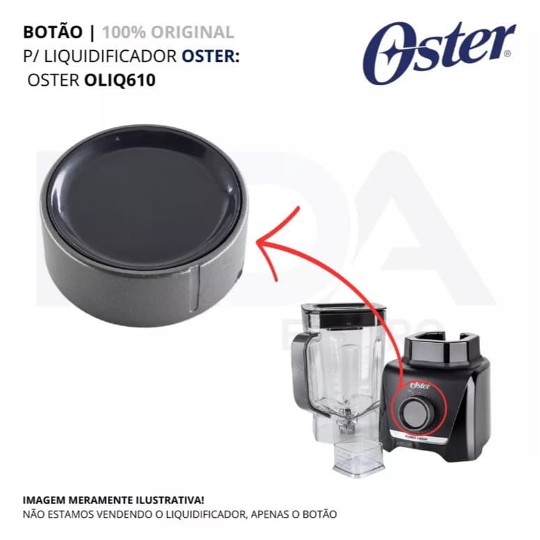 Botão Knoob Preto Original Para Liquidificador Oster Oliq610