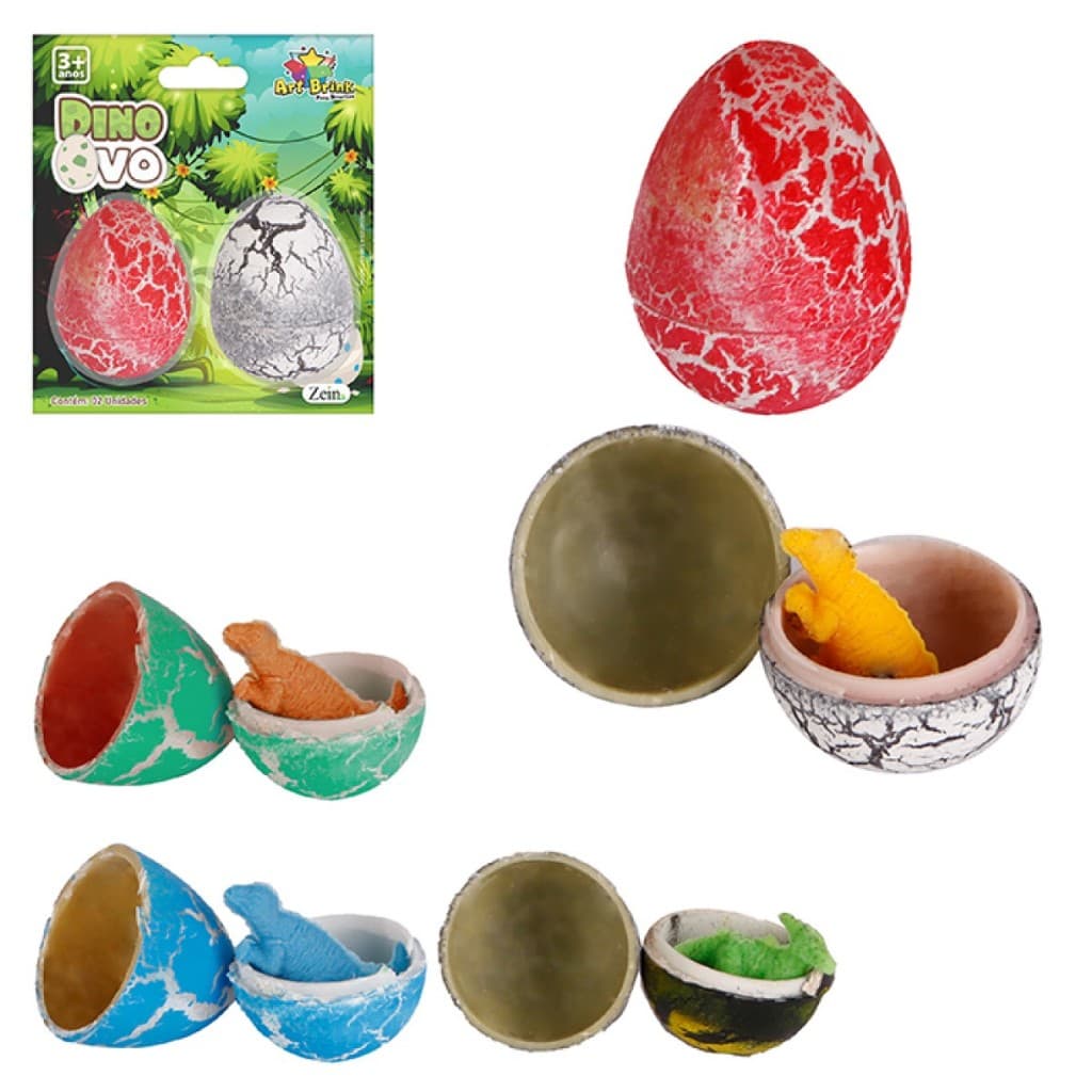 40 Unidades de Dino Ovo Ovinho que Choca na Água com Dinossauro que Cresce na Água | 20 cartelas com dois ovinhos